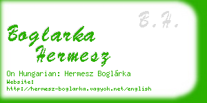 boglarka hermesz business card