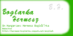 boglarka hermesz business card